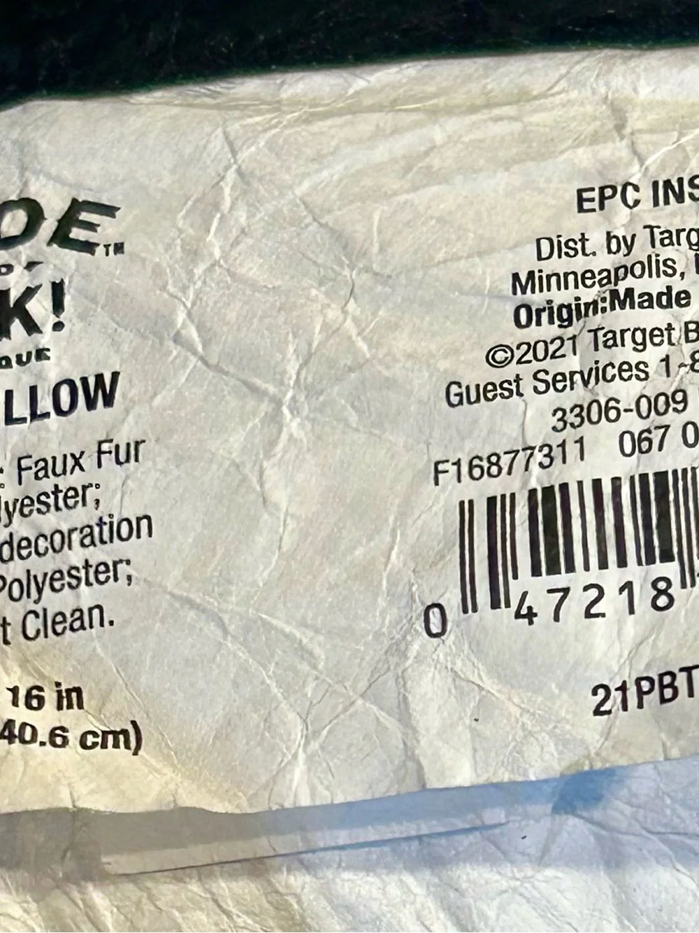 Target Black Cat Plush Pet Bed Cover with Yellow Eye Accents